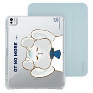 (多種顏色及型號) 星期一的布魯斯 - 不要加班 iPad Pro 13"/Air6/Air5/10/Mini6 (2024/23/22) 可拆式防摔透明摺套 / 智慧型防摔保護摺套 5680 (粉藍