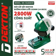 [CHÍNH HÃNG] Máy cắt sắt DEKTON Chạy dây Curoa - DK-CS 2800 CR - 2800W Mô tơ 100% Dây đồng bảo hành 