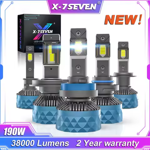 X-7SEVEN X-Apollo Plus 190W 38000LM 6500K CANBUS LED Headlight Bulb 2 Years Warranty For Car H7 H11 