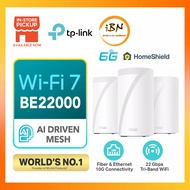 TP-LINK BE22000 WiFi 7 Tri-Band Multi-Gigabit Mesh Wifi Router With Homeshield Deco BE85 (1/2/3 Pack