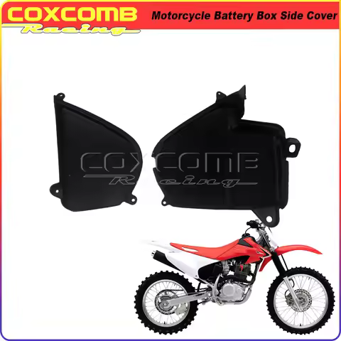 1Pair Motorcycle ABS Plastic Black Battery Box Side Cover protection Guard For Honda CRF230F CRF 230