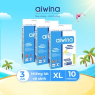 Combo 3 Miếng lót vệ sinh tiện lợi Aiwina size XL (60 x 90 cm) túi 10 miếng