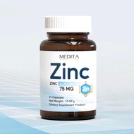 ZINC MEDITA GLUCONATE 75 mg. สังกะสี