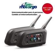 Motorcycle Bluetooth 5.1 helmet headset intercom motorcycle 6 rider waterproof walkie-talkie MP3 mot