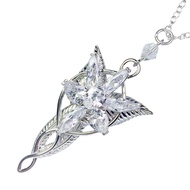 The Lord of the Rings Arwen Evenstar Pendant Necklace Hobbit Fashion Princess Women Necklace Fan Gif
