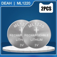 1-10PCS ML1220 1220 3V Lithium Rechargeable Battery CMOS RTC BIOS Back Up Button Coin Cell For Lapto
