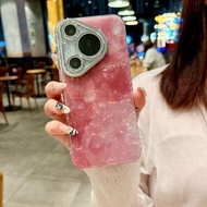 貝殼適用pura70pro手機殼新款女p70高級感小眾mate80矽膠全包mate80pro防摔mt40保護套-樹莓粉 華為 Mate 30