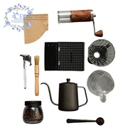 Coffee Set Coffee Accessories Camping Barista Tool Dripper Filter Coffee Kettle Manual Grinder Portable Gooseneck Kettle