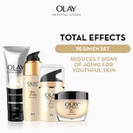 Olay Total Effects Full Regimen Bundle (Cleaner 100g + Serum 50ml + Day Cream Gentle 50g + Night Cre