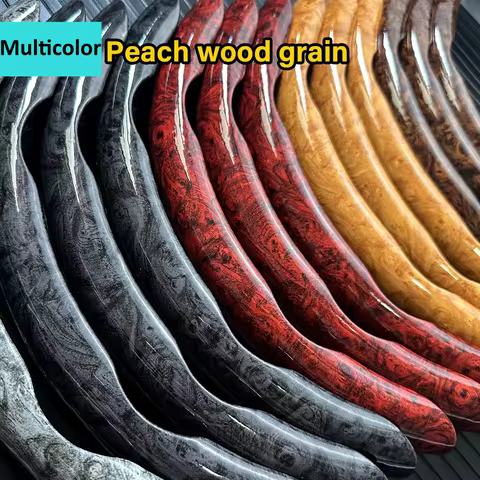 Peach Wood Grain Car Steering Wheel Covers For AUDI Q3 8L a4 B5 b6 B7 B9 TT MK3 MK2 A3 8P A1 A6 C6 S