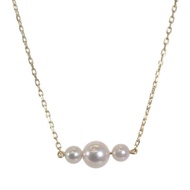 Authentic MIKIMOTO  Necklace gold K18 yellow gold/Akoya Pearl Women used Direct from Japan ISEYA