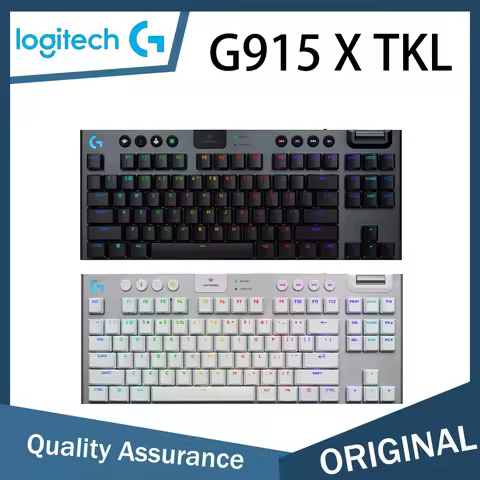 Logitech G915 X TKL LIGHTSPEED Mechanical Gaming Keyboard Wireless Bluetooth Wired Three-Mode RGB Ba