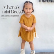 Athenas A line mini dress 2 sizes available 1 to 3 yrs old and 4 to 6 yrs old cotton bark crepe fab