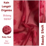 (1m) Kain langsir organza 58/60' (belum jahit)