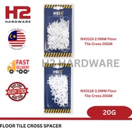 Floor Tile Cross Spacer | Tile Leveling Gap Spacer | 2.0mm / 3.0mm | 20g