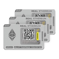 Ballet 3-Pack REAL Ethereum (ETH) - The Easiest Crypto Cold Storage Card - Cryptocurrency Hardware W