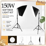 50*70cm Lighting Softbox Photography Kit with 150W Light Bulb and 2M Light Stand
