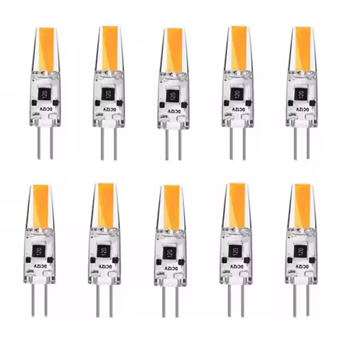 10PCS/lot G4 LED Lamp AC12V COB LED Bulb 6W DC/AC 12V 220V LED G4 COB Light Dimmable Chandelier Ligh