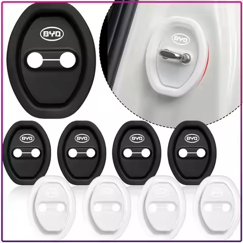 4pcs Car Door Lock Protect Cover Silica Gel Case Accessories For BYD F3 S6 F0 Tang I3 S7 G3 E5 E2 E1