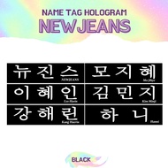 TRANSPARENT BUNNIES NAMETAG STICKERS 2 PCS NAME TRANSPARENTTAG KPOP NAME STICKERS UNOFFICIAL HAERIN