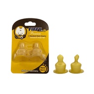 Fiffy Natural Rubber Teat C/W Anti Colic Vent Fiffy (2pcs) Premium Standard Orthodontic Fiffy