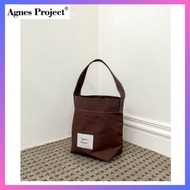[Agnes Project] Small Peanut Tote Bag_brown