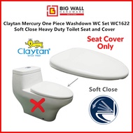 Claytan Mercury One Piece Washdown WC1622 / USC231 Soft Close Heavy Duty Toilet Seat Cover Suitable 