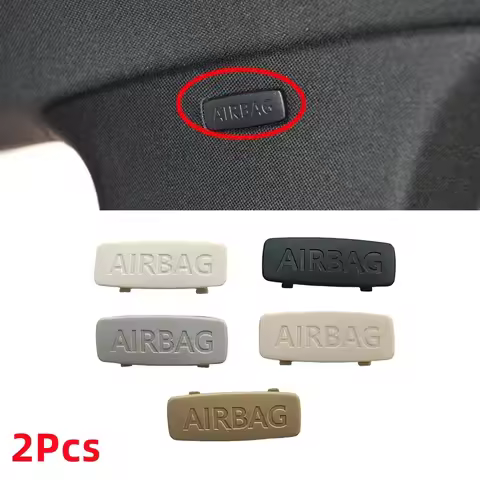 For VW Jetta A5 A6 MK5 Golf 5 6 7 GTI Passat B6 B7 CC Polo 2Pcs A B C Pillar Airbag Emblem Cap 3C085