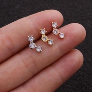 Piercing Earring Lobe Helix Tragus Stainless Steel Silver/Gold/RoseGold