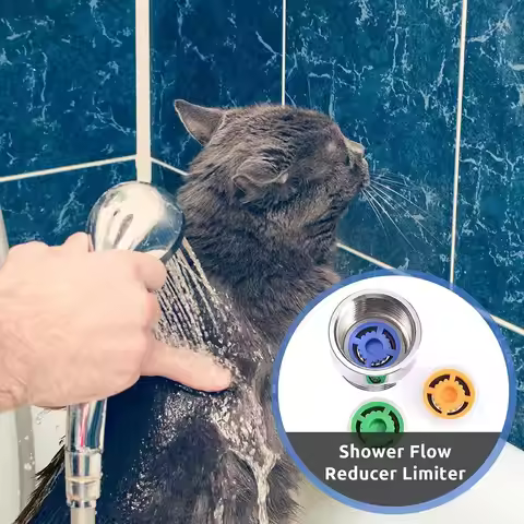 Bathroom Accessories Plastics Shower Head Restrictor Shower Flow Reducer Shower Head Limiter Handhel