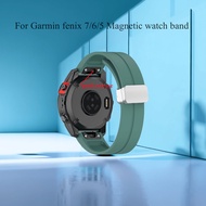 New Garmin Garmin Fenix 7X/7s/6S/6 pro/5X Plus Silicone Strap 20mm22mm26mm Quick Release Magnetic Folding Buckle Rubber Strap