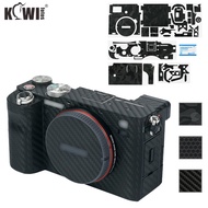 Kiwifotos เงาสีดำตัวกล้อง 3M กาวป้องกันรอยขีดข่วนตกแต่งผิวสติกเกอร์ฟิล์มกันรอยสำหรับ Sony A7C a7c a7C กล้องเมทริกซ์สีดำ