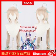 Freeman VTuber Enna Alouette Cosplay Wig 130cm Long Curly Ponytails Pale Blonde Synthetic Hair NIJIS