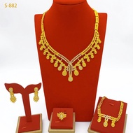 Cross-Border Bridal Jewelry Four-Piece Necklace Bracelet Earrings Ring Dubai Jewelry Jewelry Jewelry
