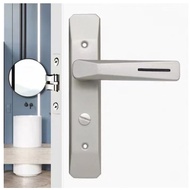 DOORHANDLE GREY-New Door Handle Simple Bedroom Bathroom Lock Alloy Handle Door Lock Accessories