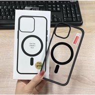 Magsafe Clear Black List Case For iphone 15, 15 Plus, 15 Pro, 15 Pro Max, 16, 16 Plus, 16 Pro, 16 Pr
