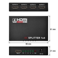 HDMI Splitter 4K High Resolution 1 in 4 Out Full HD 3D Video 1X4 Split 1 in 4