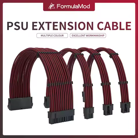 FormulaMod NCK1 Series PSU Extension Cable Kit , Mix Color Cable Solid Combo 300mm ATX24Pin PCI-E8Pi