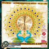 Đồng Hồ Treo Tường Con Chim Công Tài Lộc Chính Hãng D1 Home Kim Trôi Trang Trí Tường Decor - CL18