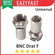 Konektor BNC Ulir Drat F 5C Connector CCTV TV Sambungan Kabel Coaxial Coax Signal RG6 RG59 RG 6 59