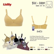 Lidily BH H109 Underwire Bra 3 Hooks Cup B Size 34-40 Wide Bottom TireDesign
