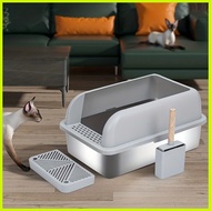 ♞,♘（Shipping from Manila）Cat litter box Stainless steel cat litter box 20L easy to clean