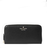 Kate Spade Leather Zip Around Wallet (Black), Black, Wallet