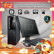 [Clearance] (Refurbished) Lenovo ThinkCentre Edge 73 SFF Desktop (i5-4460S 3.40GHz,1TB,4GB,W10P) + E