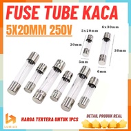5X20MM GLASS TUBE FUSE GLASS FUSE 0.5A 1A 2A 3A 5A 7A 10A 15A 20A