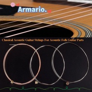 ARMARIO Classical Acoustic Guitar Strings, Bronze Color 3 Styles Folk Guitar Strings,  Stainless Ste