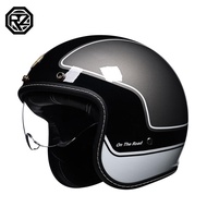 Open Half Moto Motorcycle Helmet Vintage Motorbike Vespa Capacete Chopper Bike BLACK