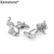 Kemstone Animal Cufflinks Silver Plated Elephant Cufflinks