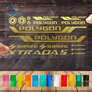 Polygon Extrada 5 Cutting Sticker Variasi Sepeda Lipat Gunung Outdoor Frame Stiker Striping Bike