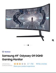 Samsung 49" Odyssey G9 DQHD 電競螢幕